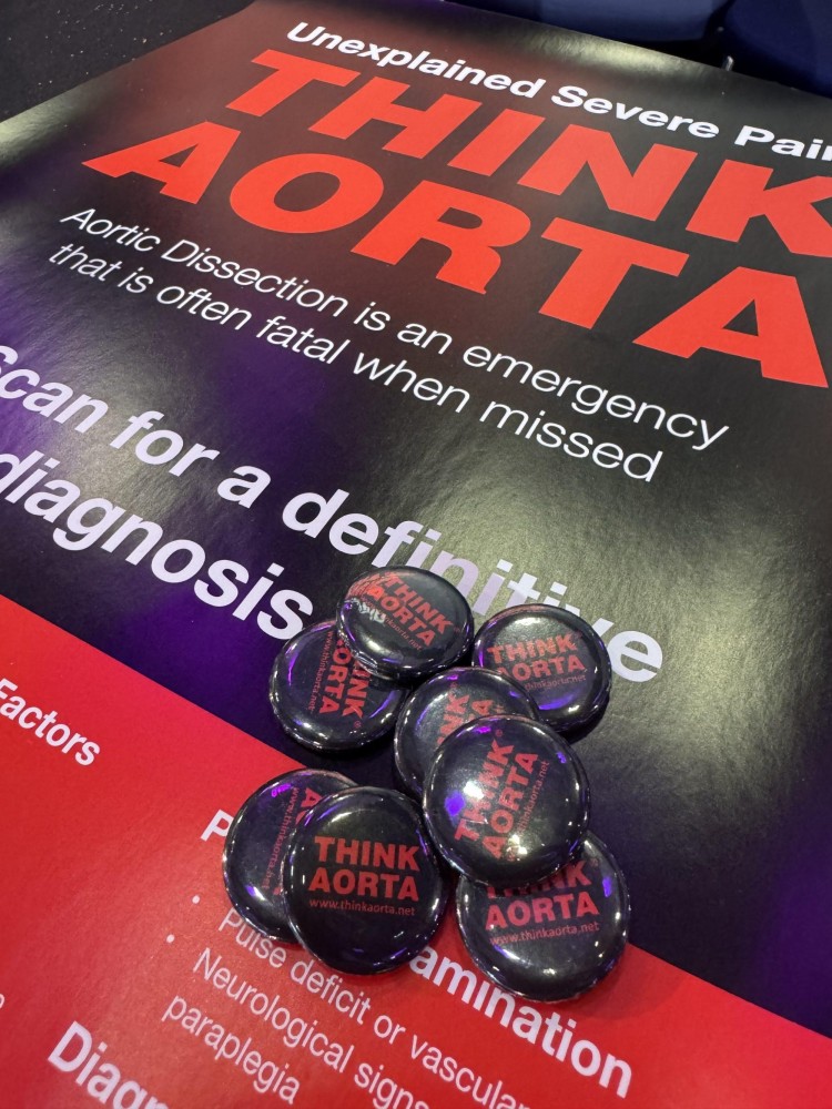 THINK AORTA button badges