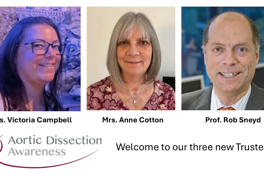 Three new Trustees elected by national patient charity for Aortic Dissection