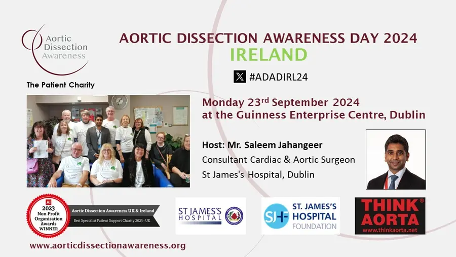 Aortic Dissection Awareness Day Ireland 2024 - Dublin