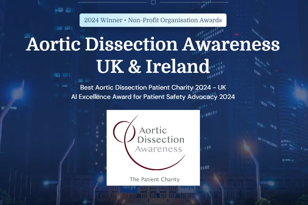 Aortic Dissection charity achieves dual recognition in international non-profit organization awards