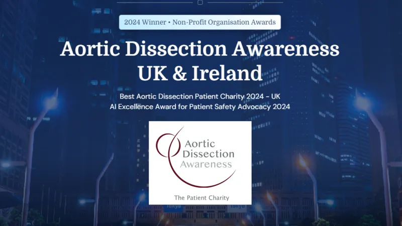 Aortic Dissection charity achieves dual recognition in international non-profit organization awards