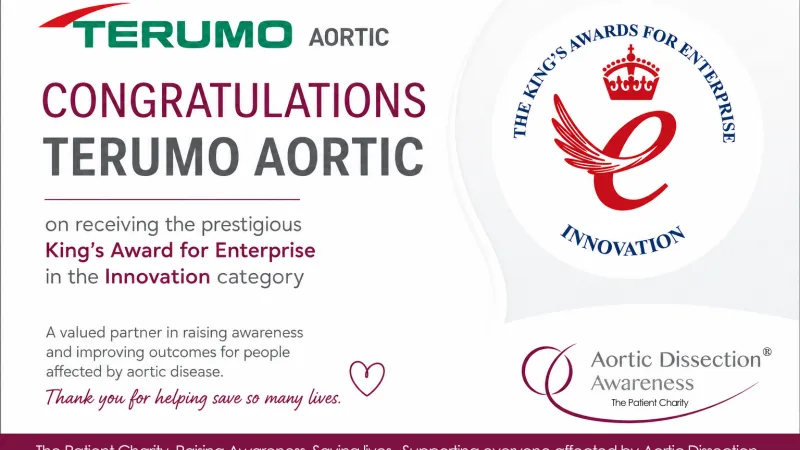 Congratulations to Terumo Aortic on Prestigious King’s Award for Innovation