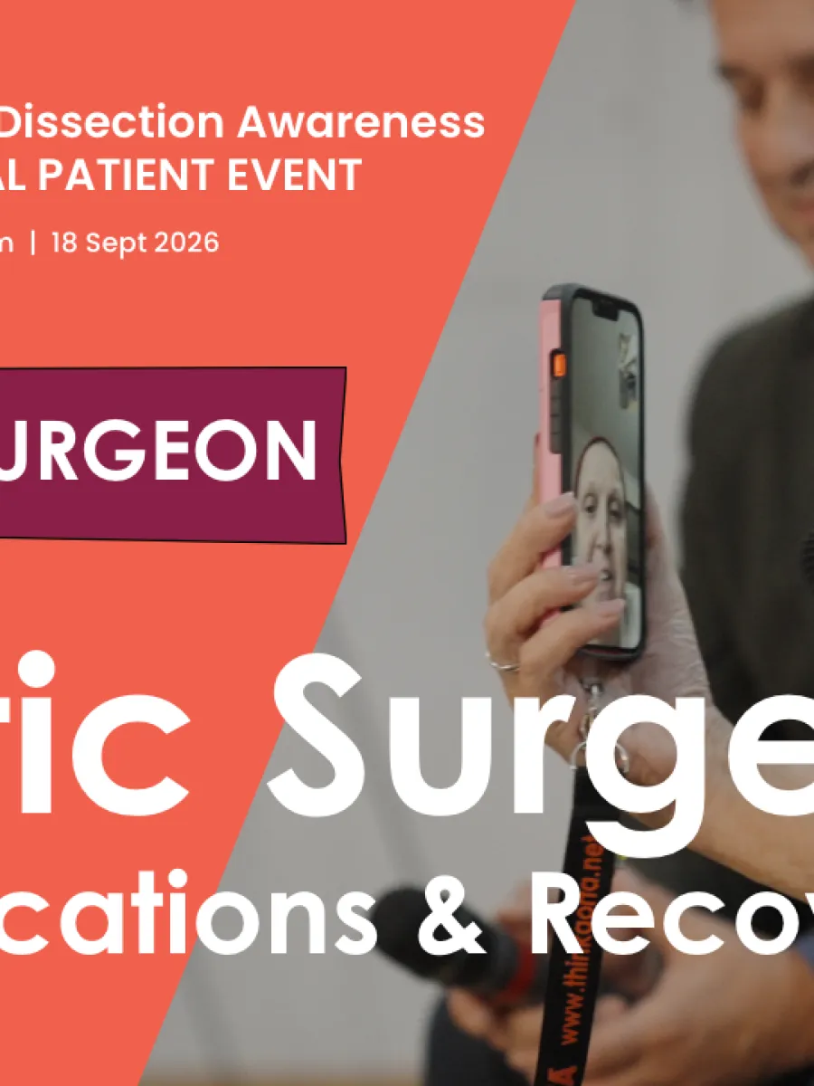 Aortic surgery, complications and recovery – Clare Davis's story