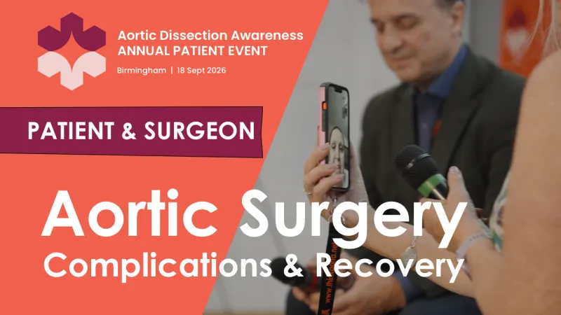 Aortic surgery, complications and recovery – Clare Davis's story