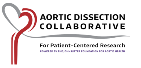 Aortic Dissection Collaborative logo powered by the John Ritter Foundation